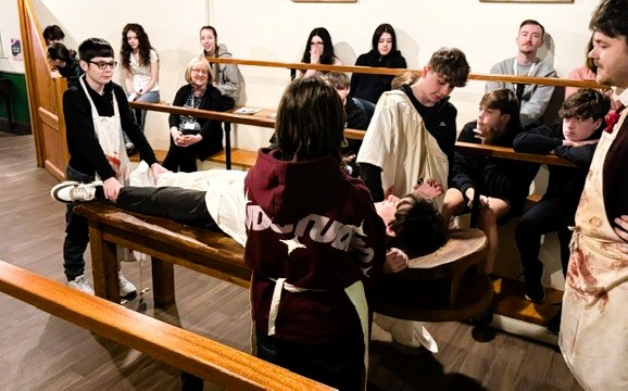 Image of Y10 students visit the Thackray Medical Museum in Leeds