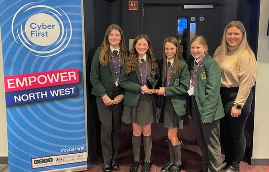 Image of Y8 GIRLS WIN at the #CyberFirst Girls Competition 2023 in the North West