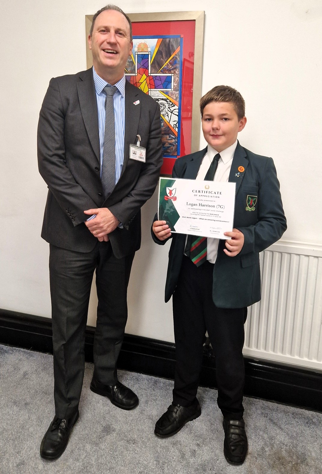 Image of Logan is a Gold Award Maths Winner!