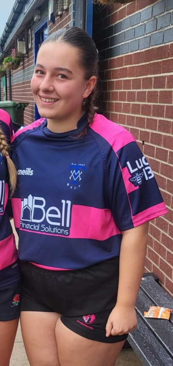 Image of Y10 student, Lucia is chosen for the Lancashire U16s Rugby Team!