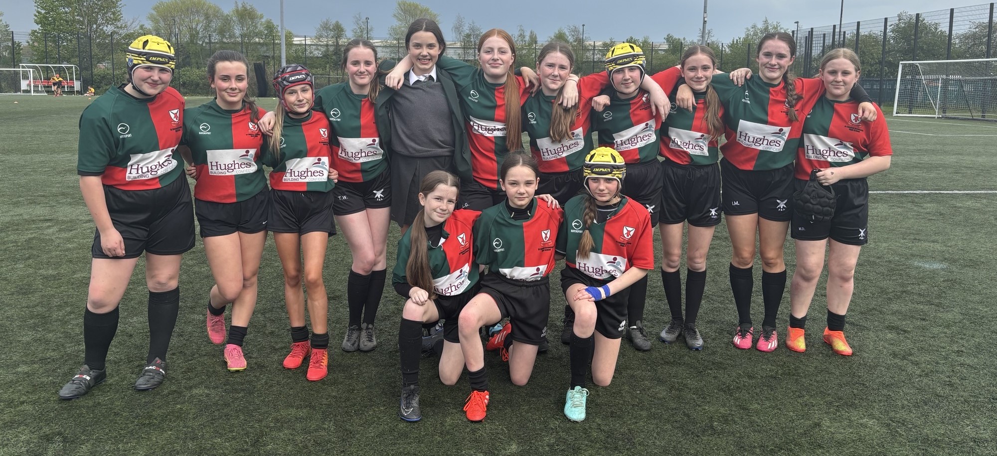 Image of Y7 & Y8 girls take part in War of the Roses rugby tournament!