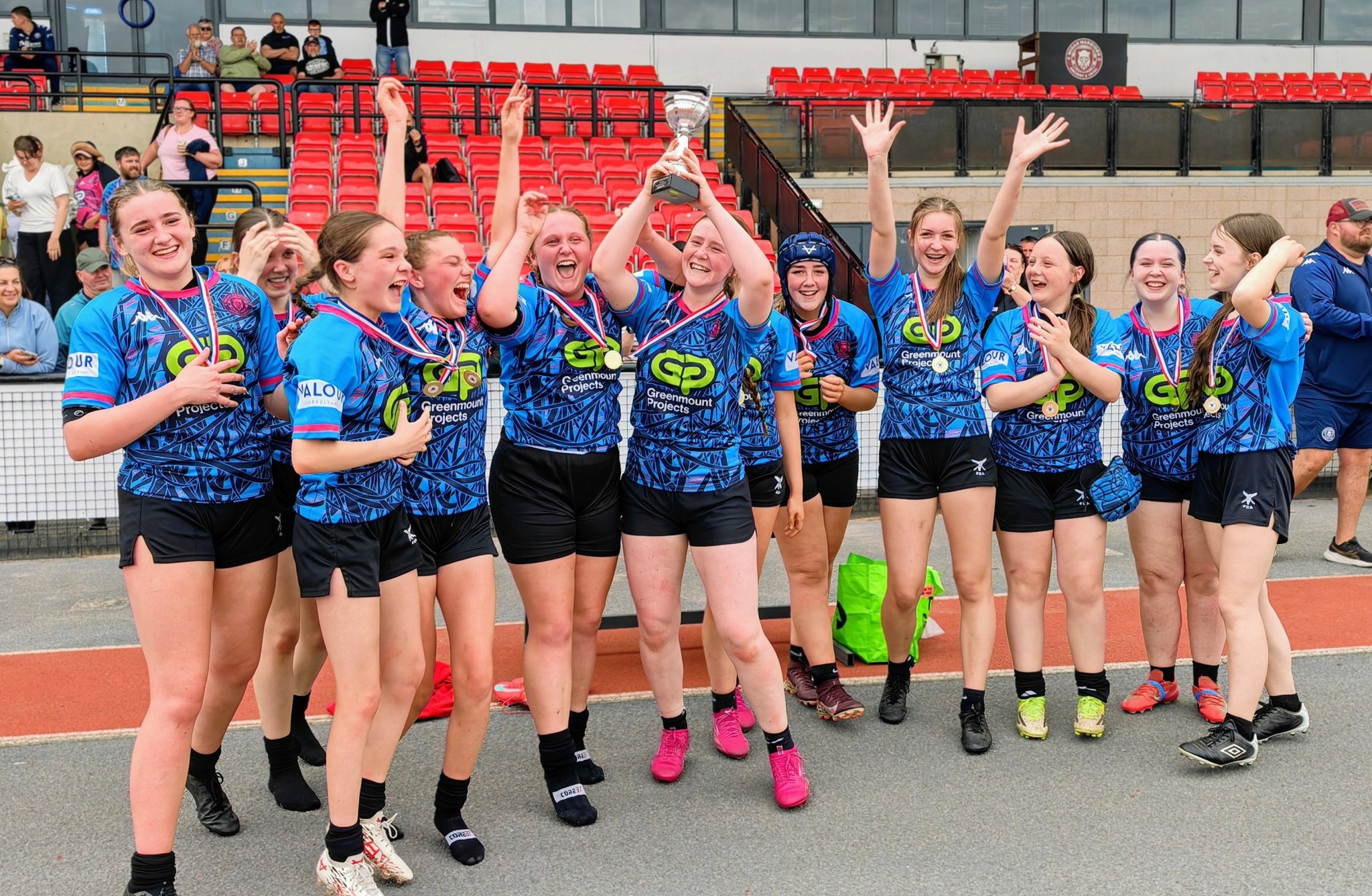 Image of Y9 Girls' Rugby Team are victorious in the Wigan & Leigh Cup final!
