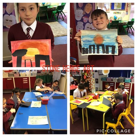 Image of Our Stone Henge  art work using different media and materials 