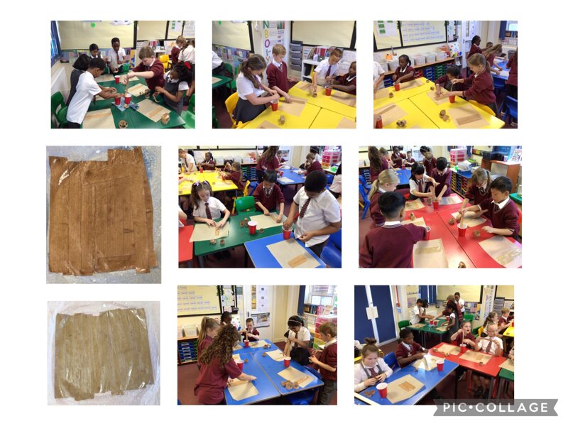 Image of Creating our own papyrus paper for our Ancient Egyptian scrolls!