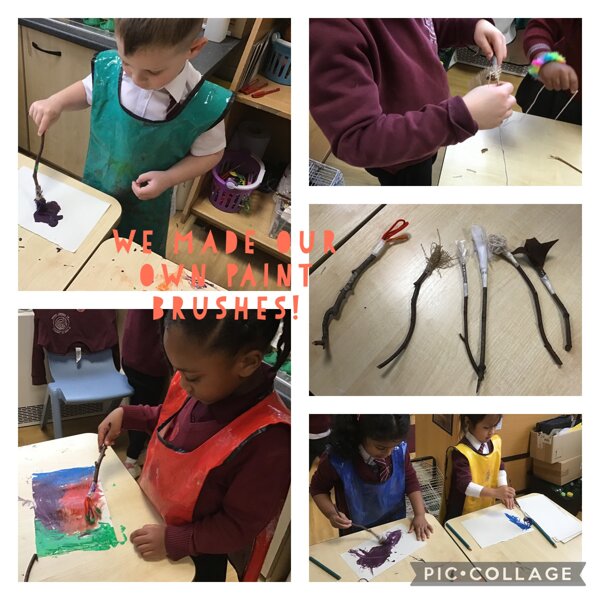 Image of We made our own Paintbrushes!