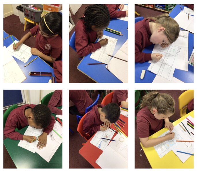 Image of Creating our storyboards for our animations in Computing!