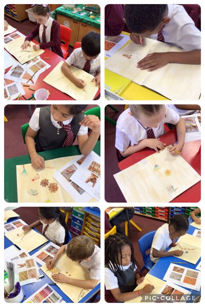 Image of Experimenting and creating our own Ancient Egyptian Art