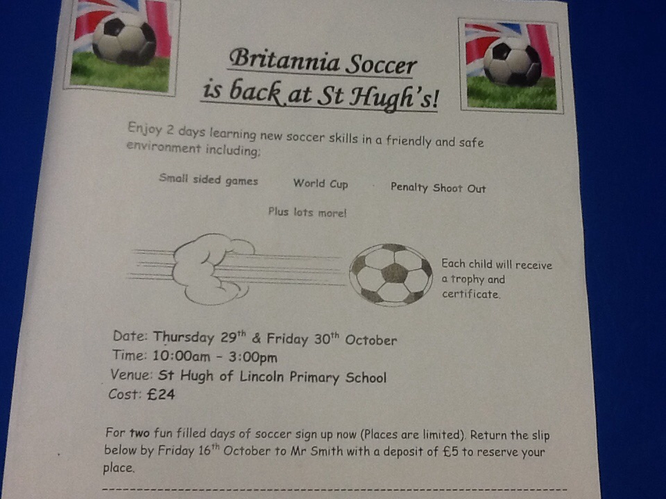 Image of Britannia Soccer is back!