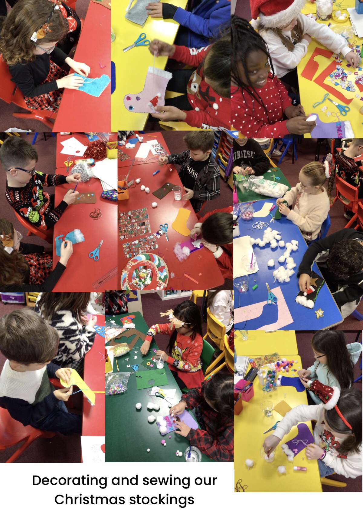 Image of Decorating and sewing our Christmas Stockings in DT!