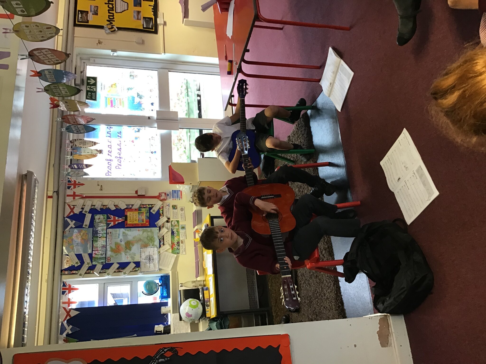 Image of Our guitarists treated us to a performance today !