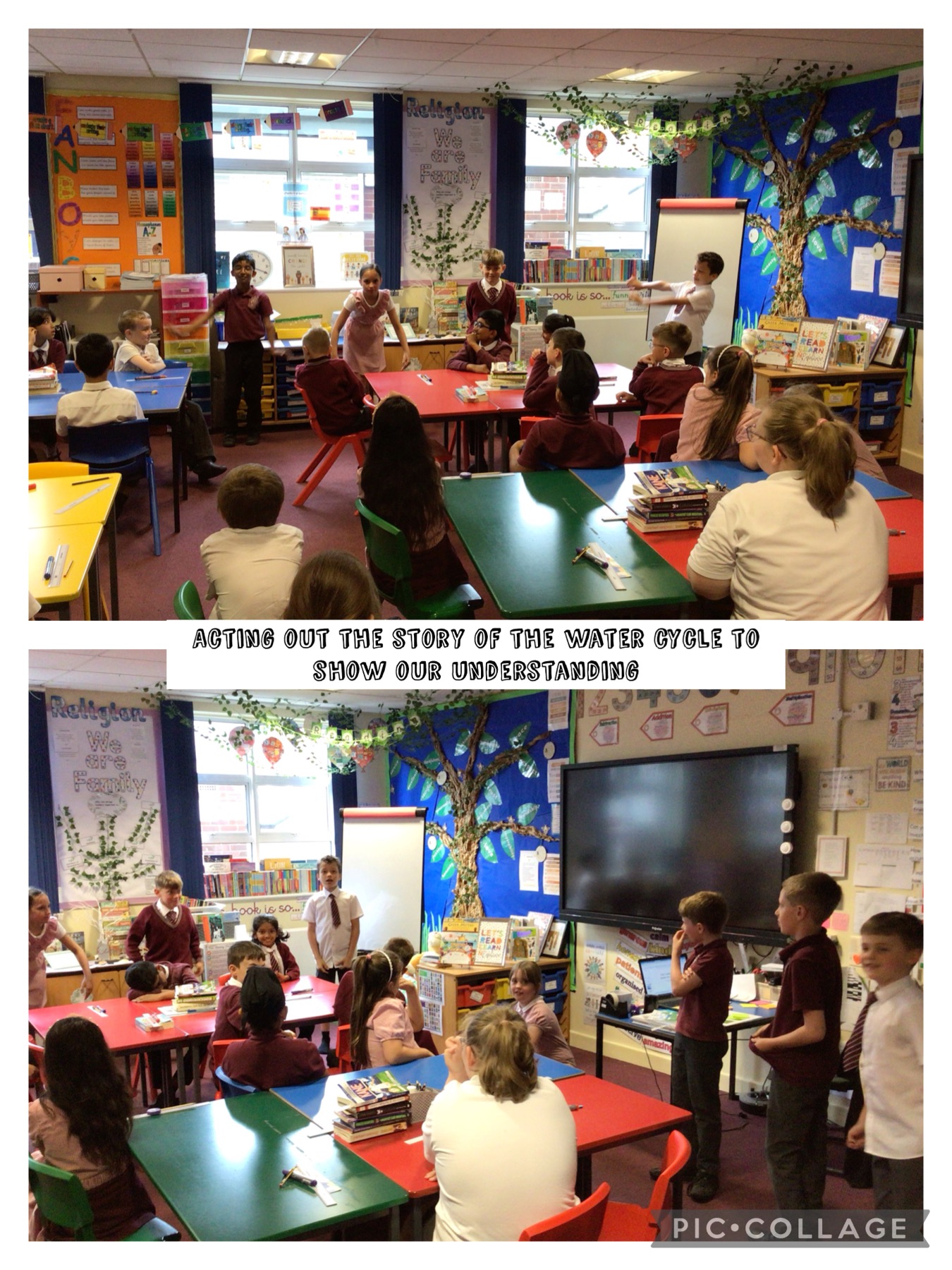 Image of Acting out the story of the water cycle in Geography 