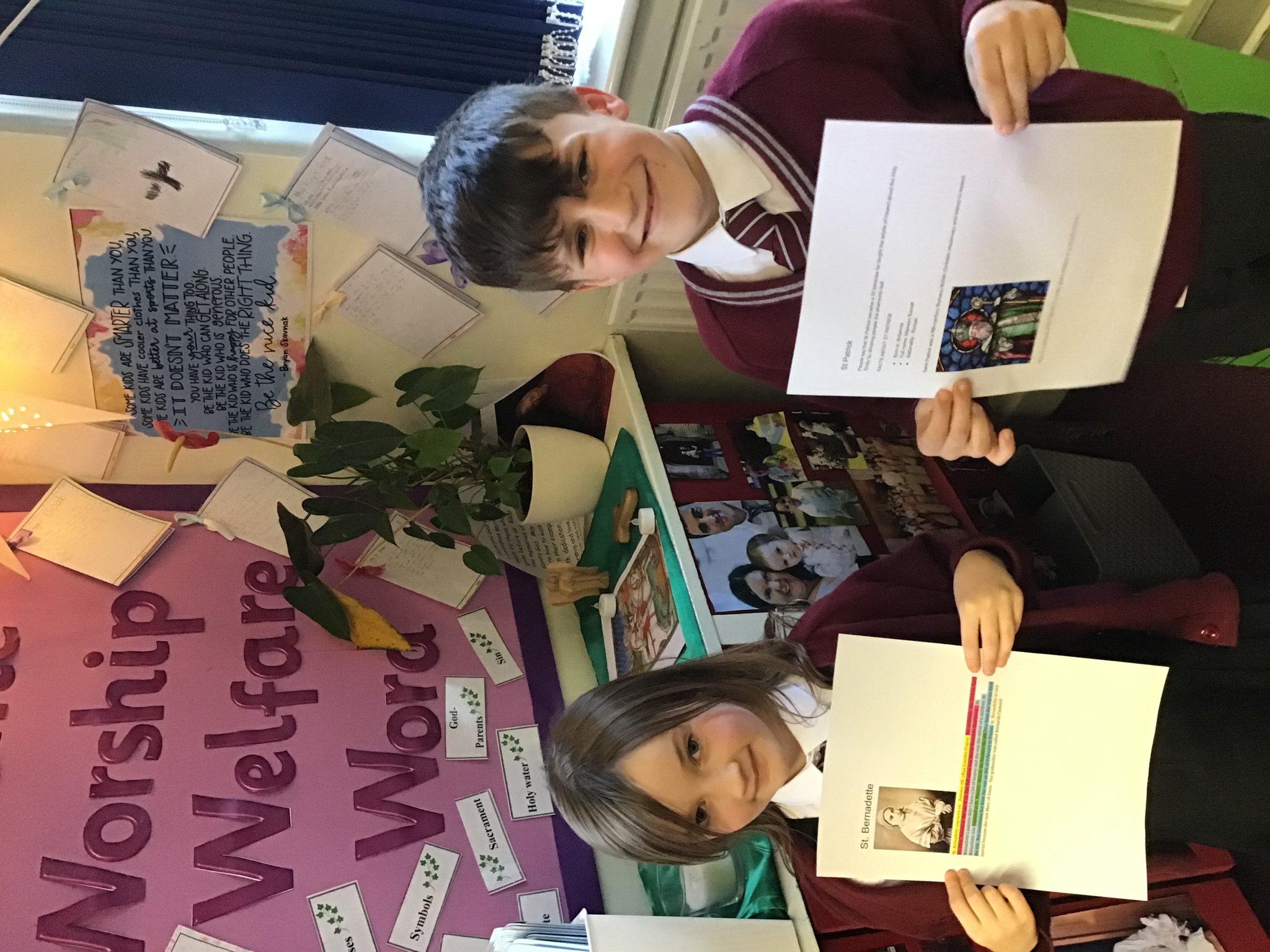 Image of Our Saints research and fact files completed! 