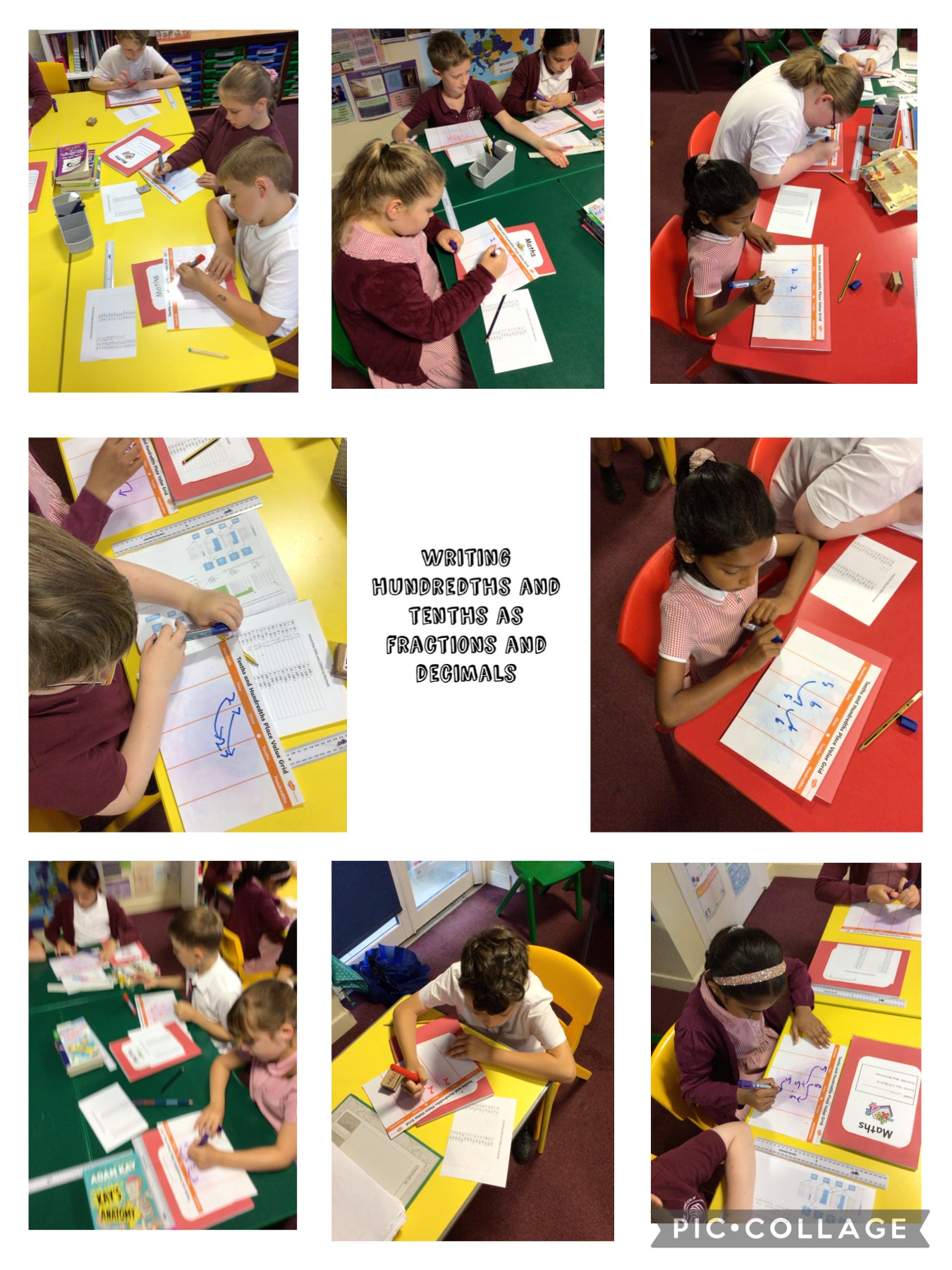 Image of Writing hundredths and tenths as fractions and decimals