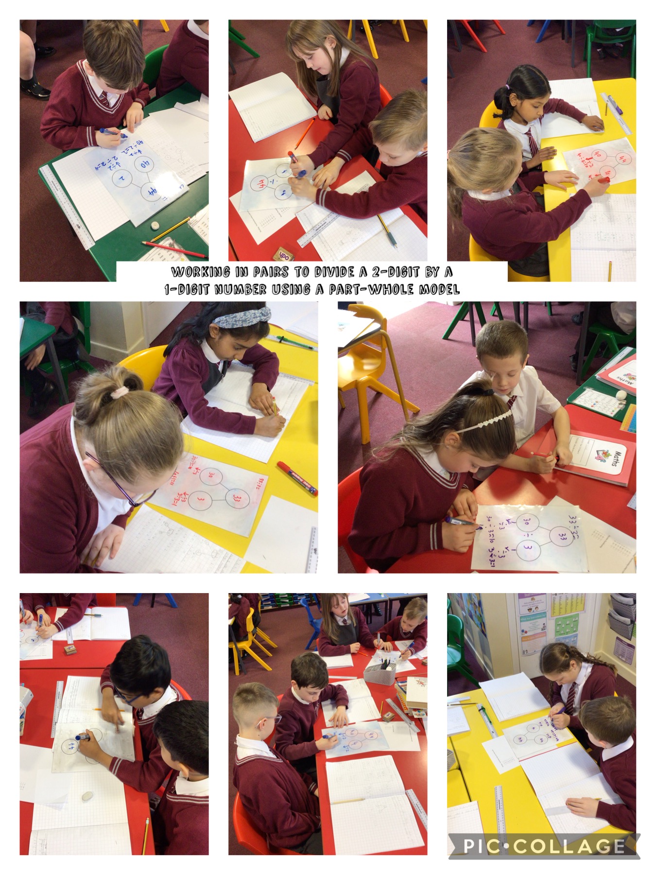 Image of Dividing using the part-whole model strategy in Maths!