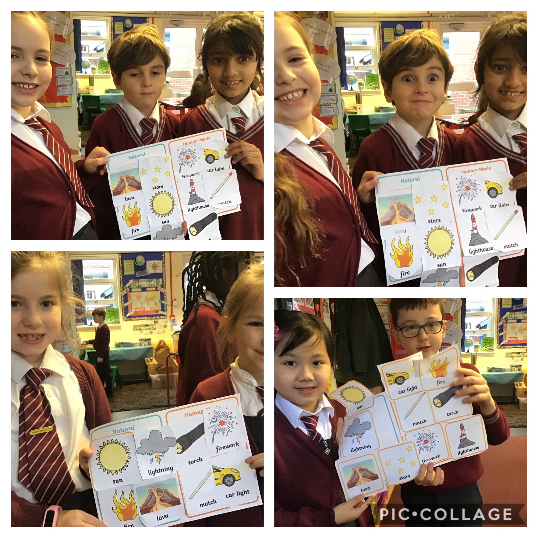 Image of Sorting natural and human made light sources in science 