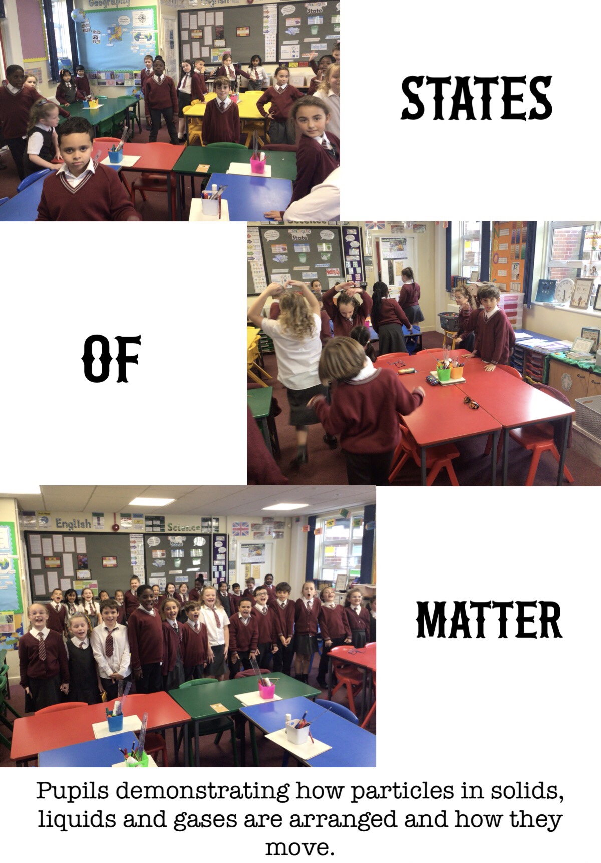 Image of Demonstrating how particles move in solids, liquids and gases!