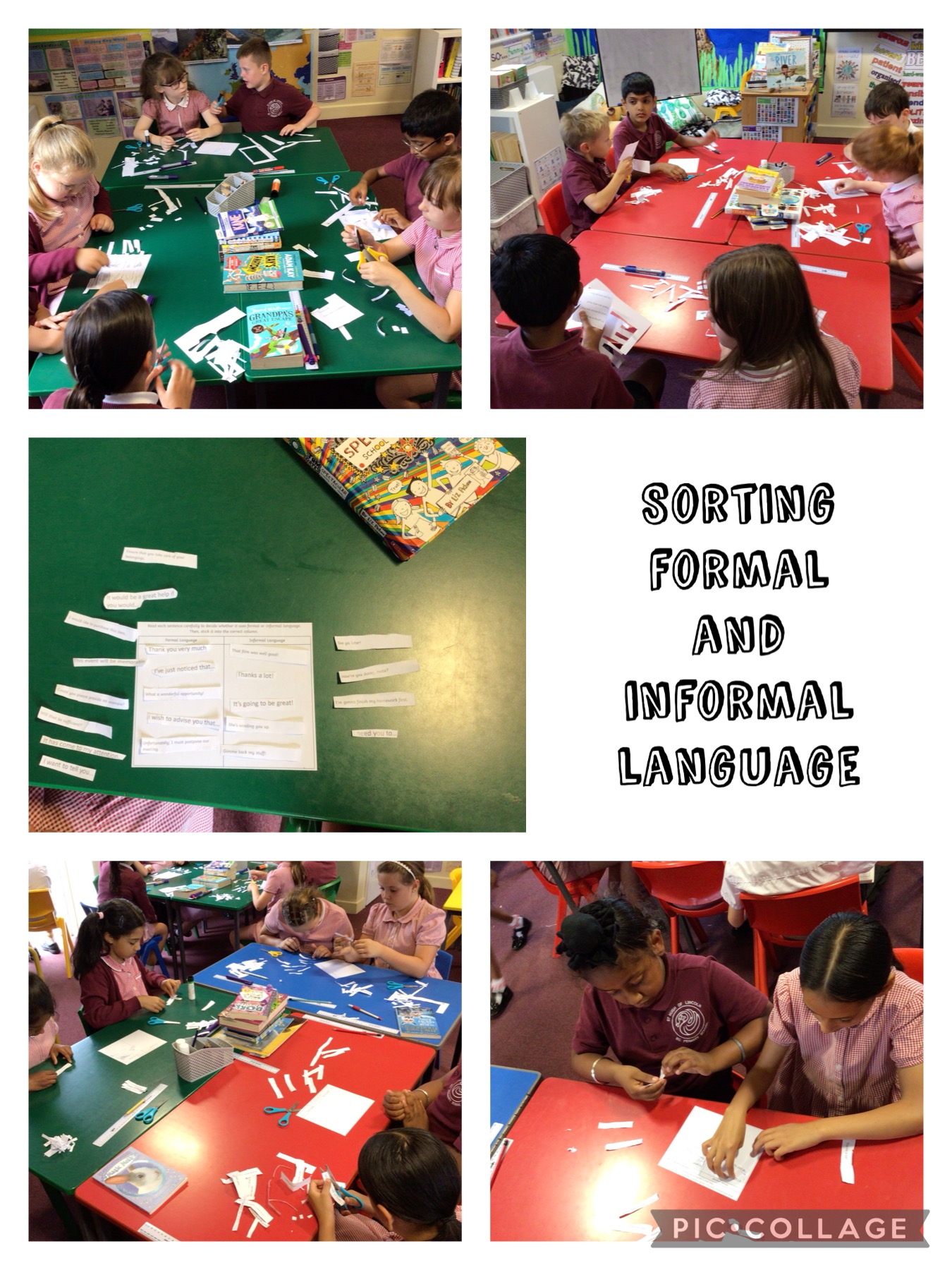 Image of Sorting formal and informal language!