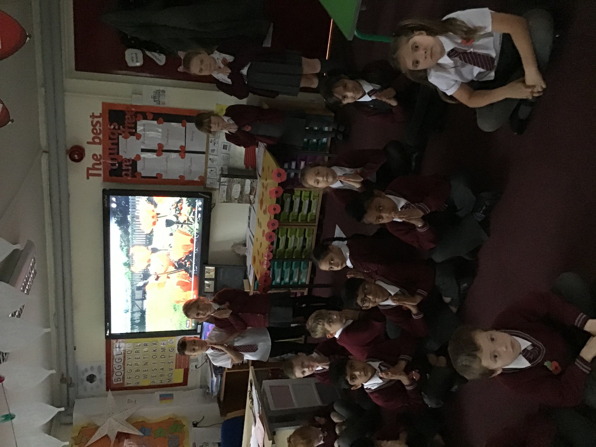 Image of Remembrance Day class liturgy led by some of our lovely children. 