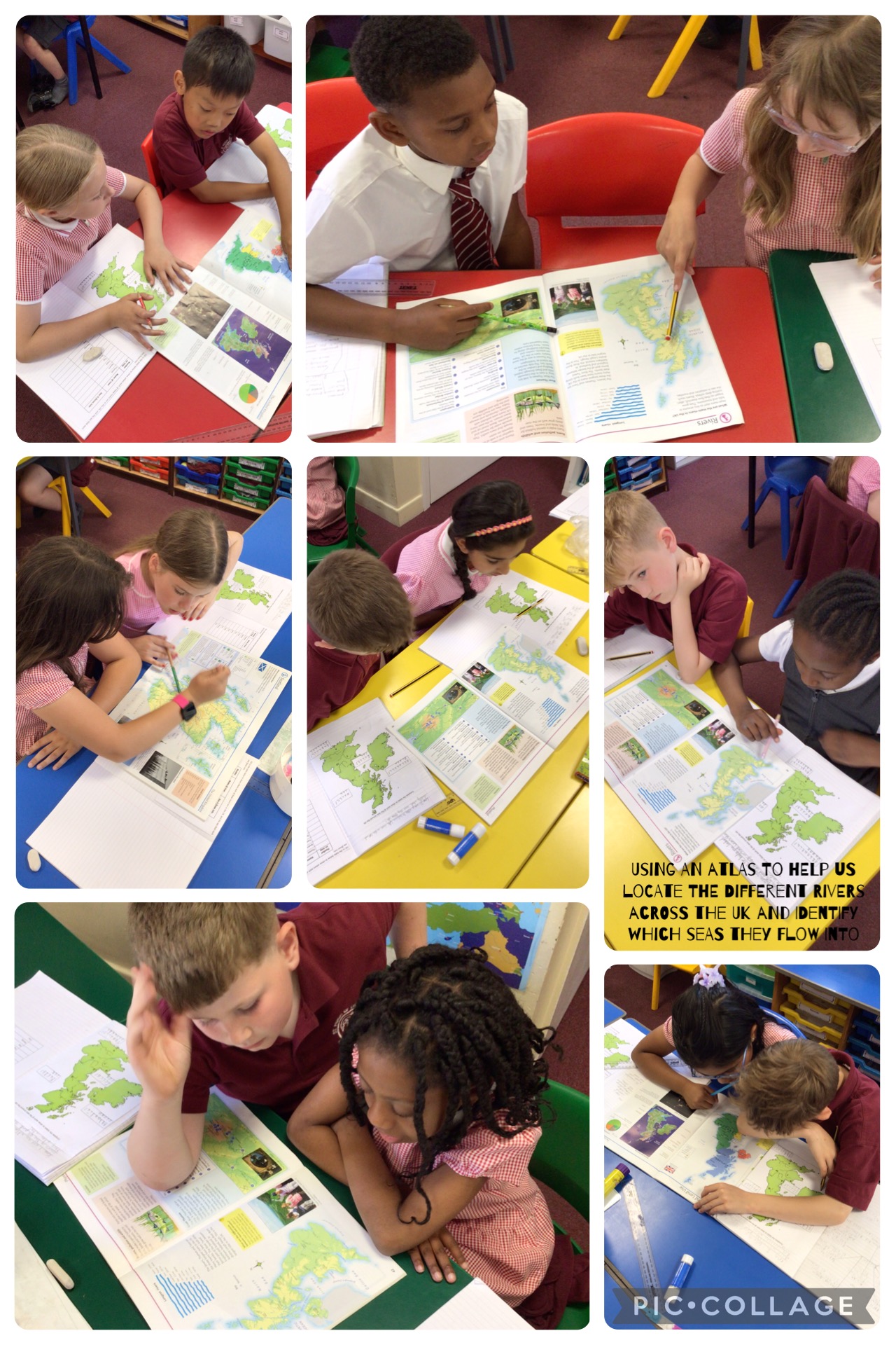Image of Using an atlas to locate rivers in the Uk!