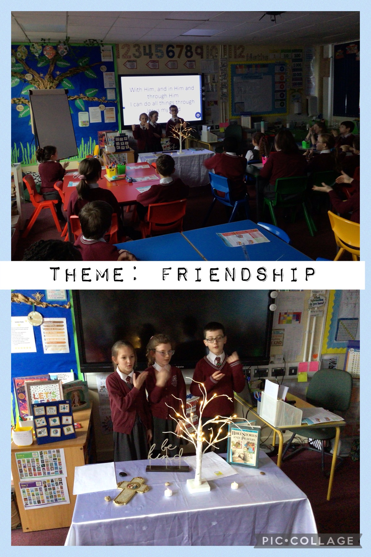 Image of Class Liturgy celebrating friendship