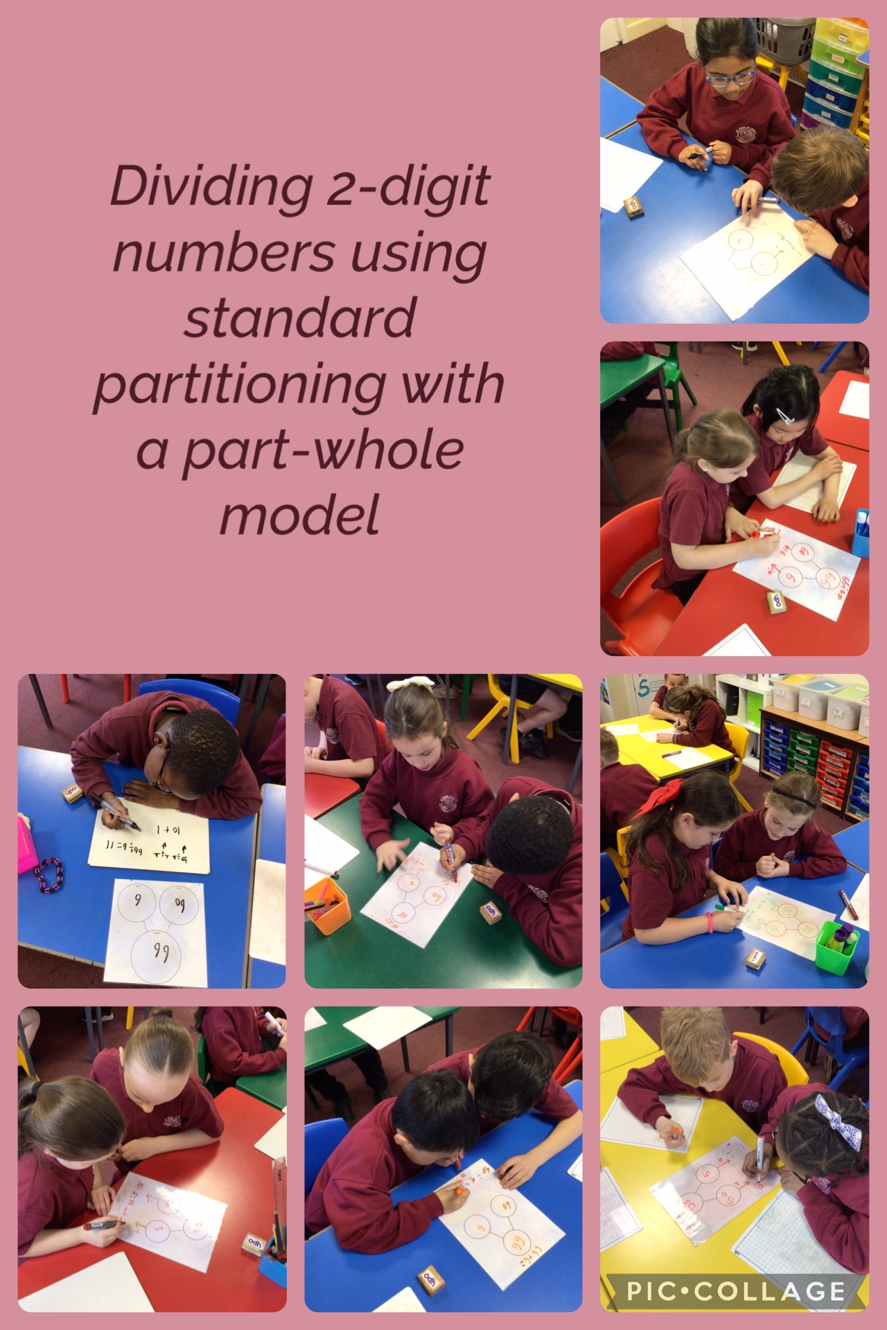 Image of Dividing 2-digit numbers using the part-whole model!