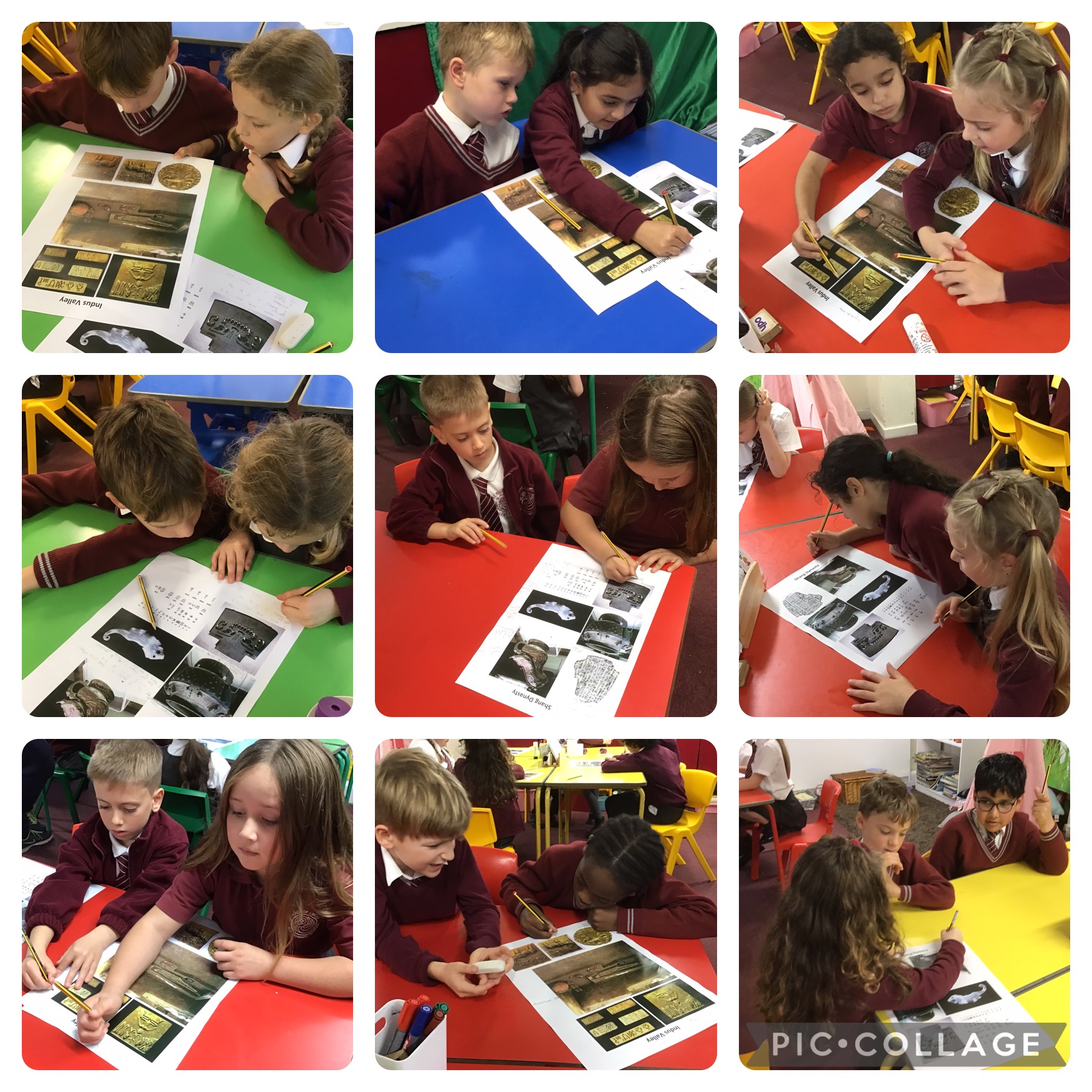 Image of Being Historians investigating artefacts 