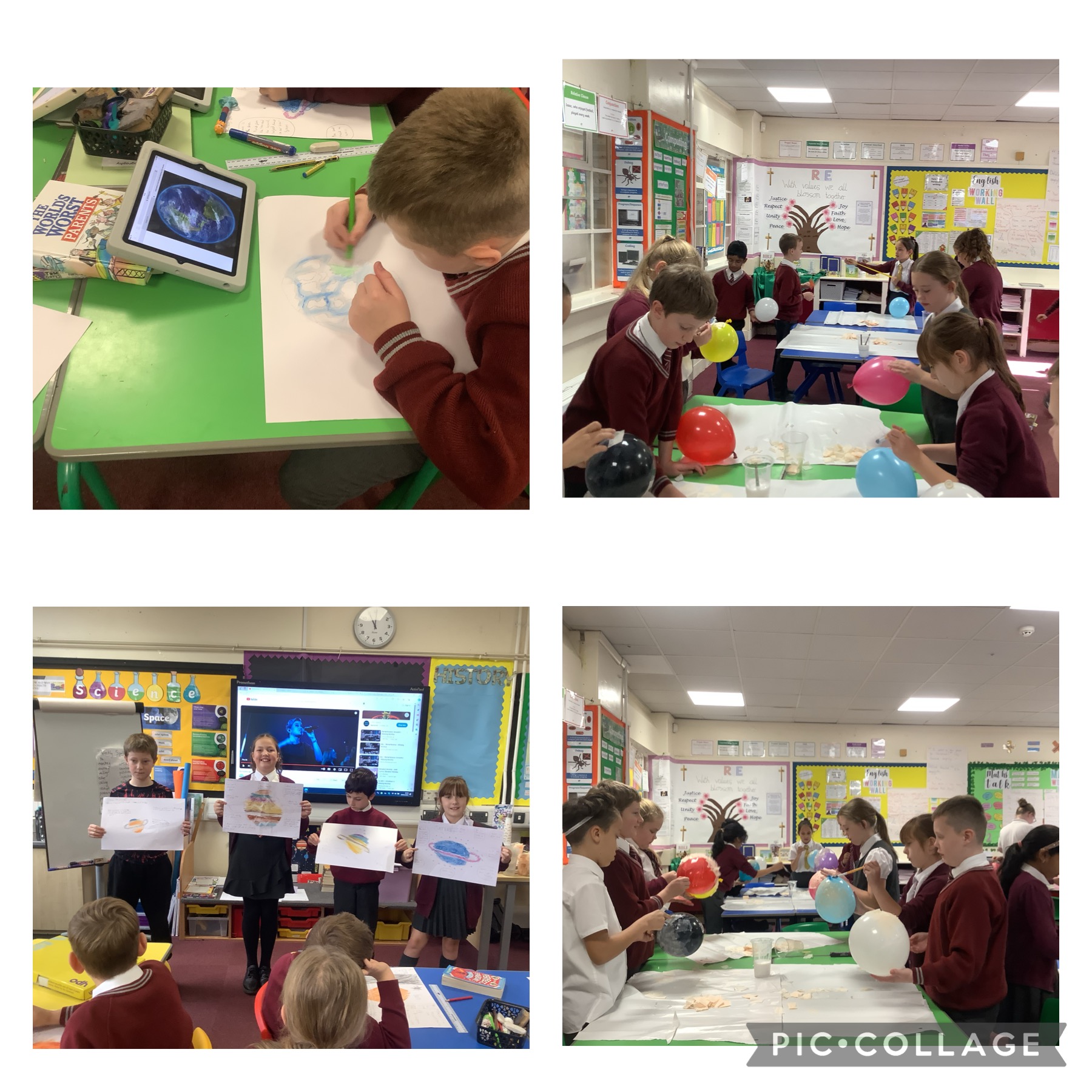 Image of Researching, drawing and creating planets!