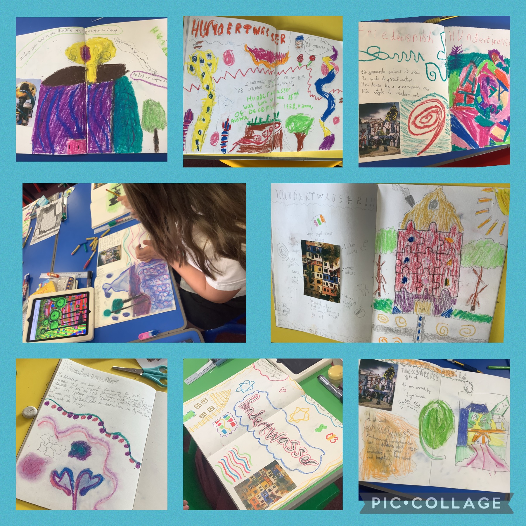 Image of Artwork inspired by architect Friedensreich Hundertwasser! 