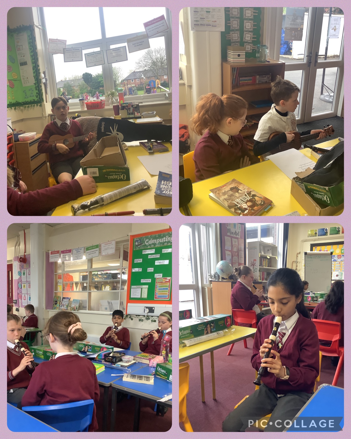 Image of Practising our recorder and ukulele skills!