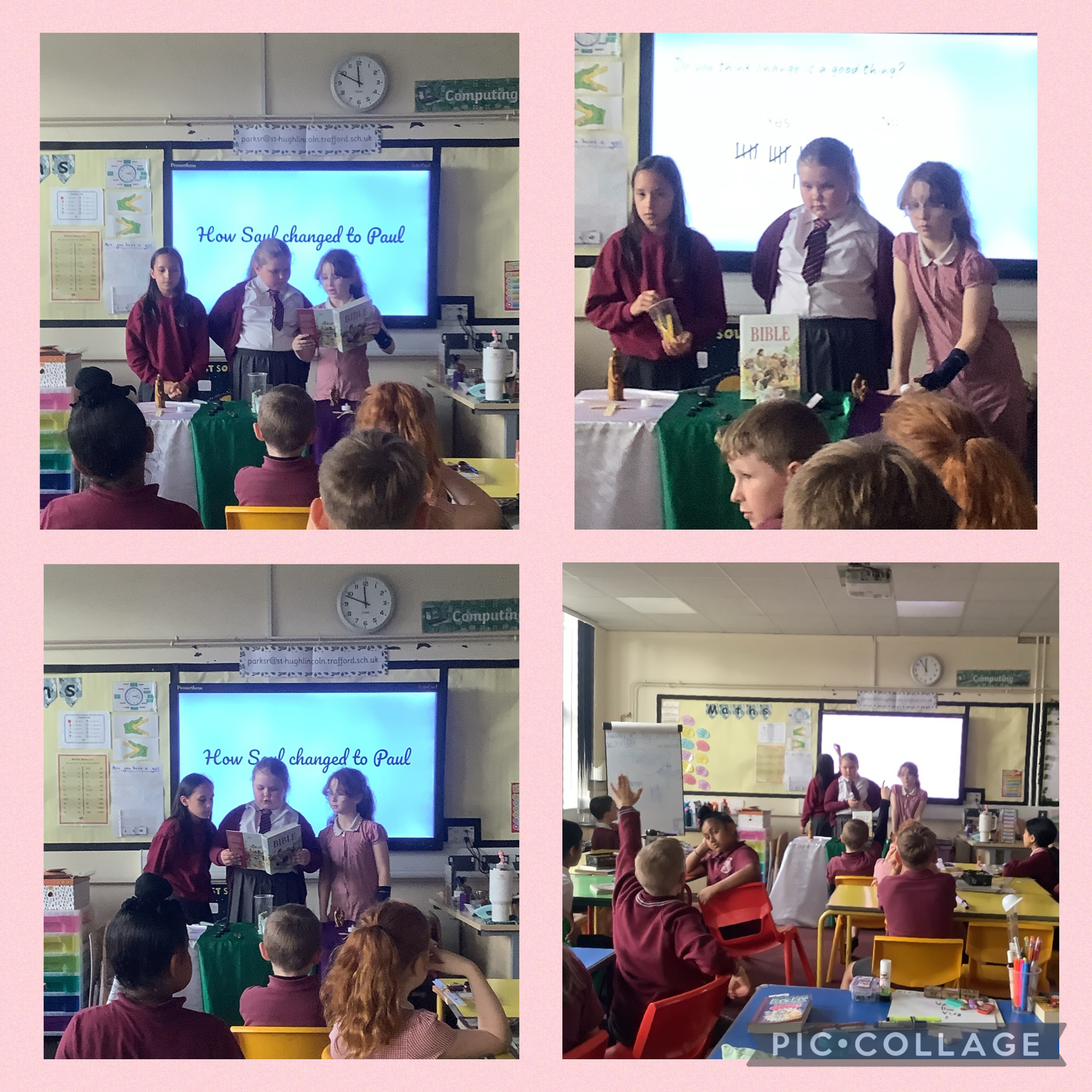 Image of Liturgy about change by Lois, Freya and Ellie!