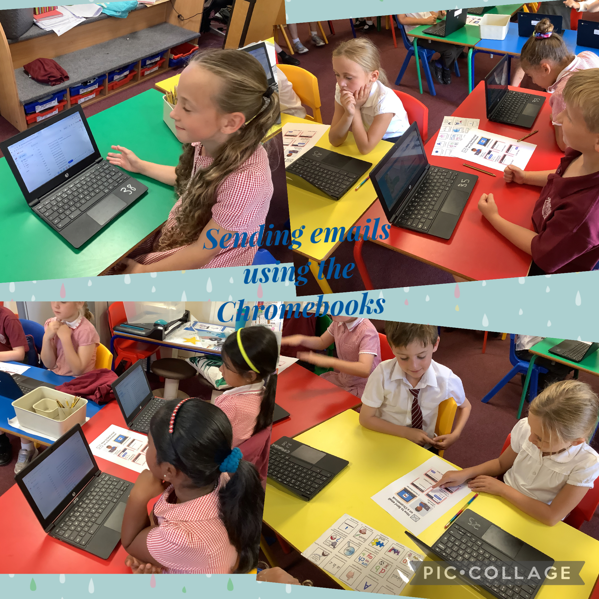 Image of Learning how to use the Chrome Books to send an email!