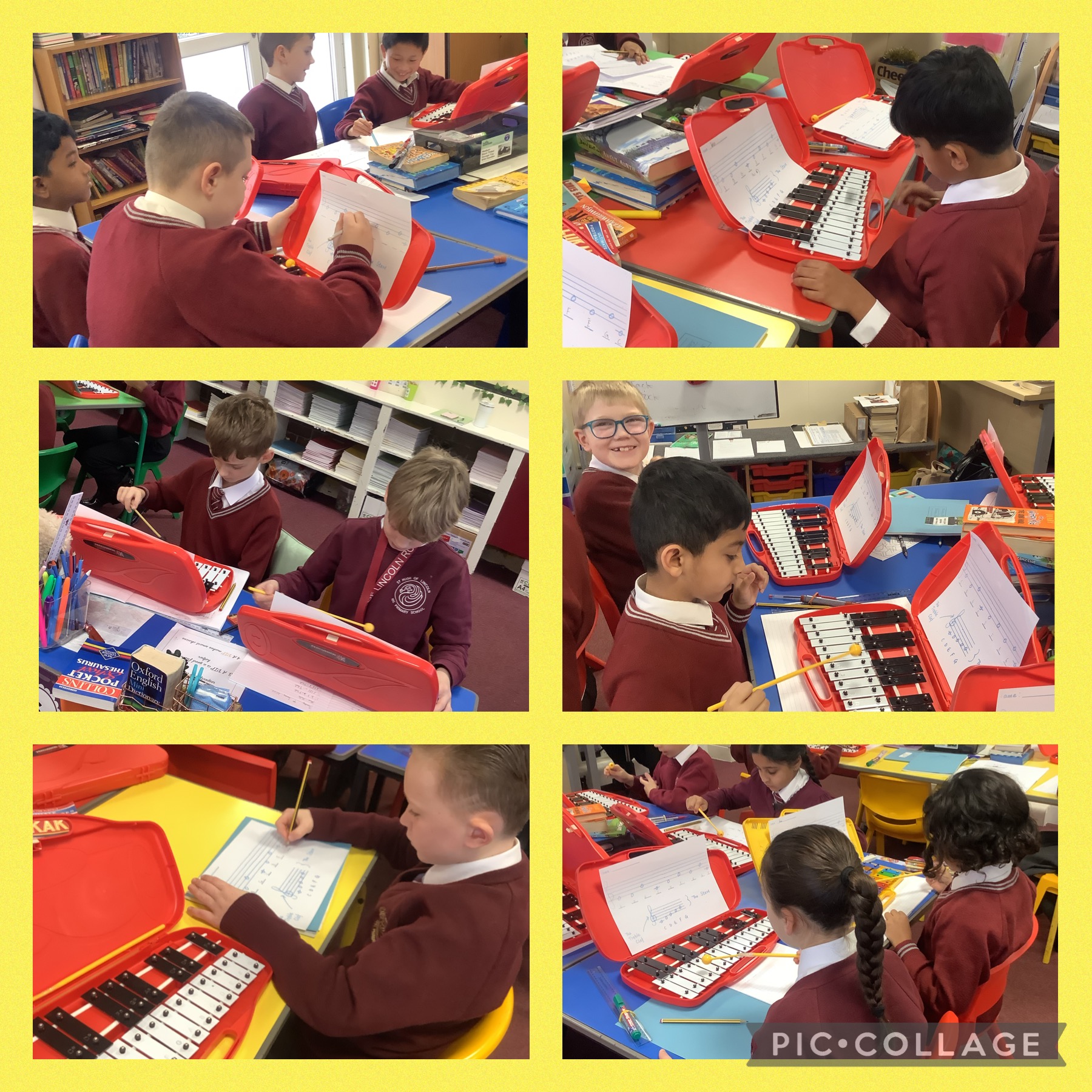 Image of Playing the glockenspiel in music! 