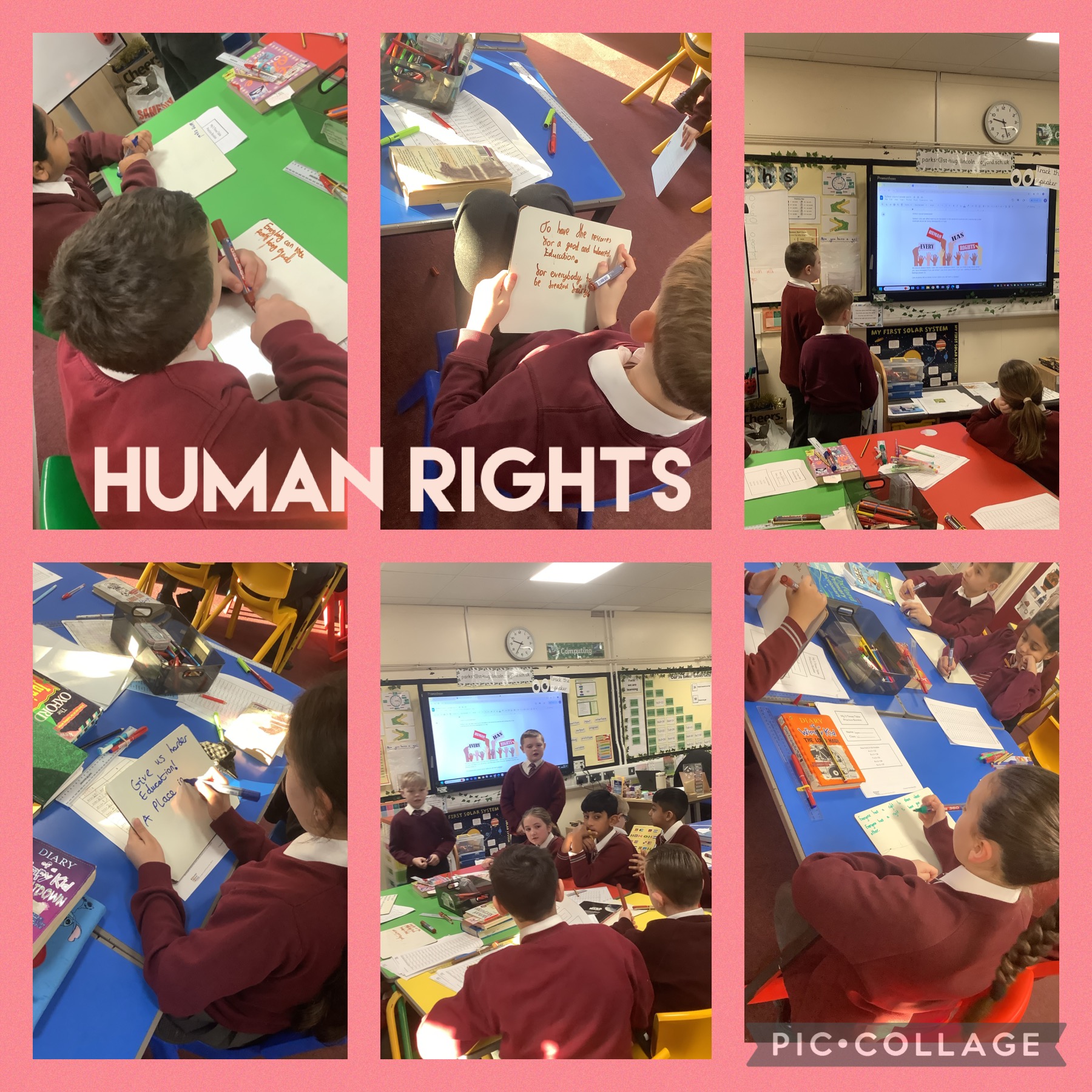 Image of Human rights presentation in class!