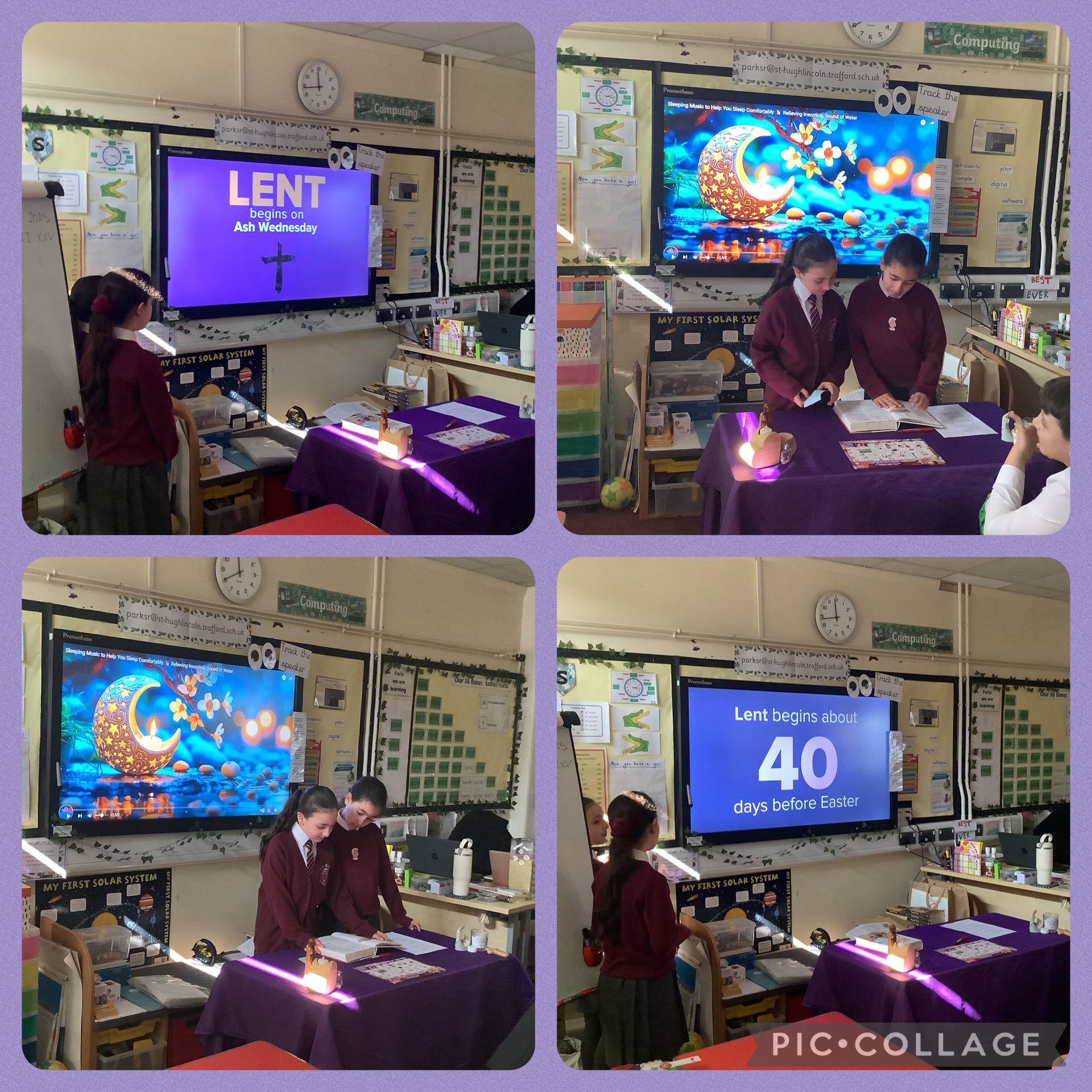 Image of Liyana and Lilas' liturgy about Lent!