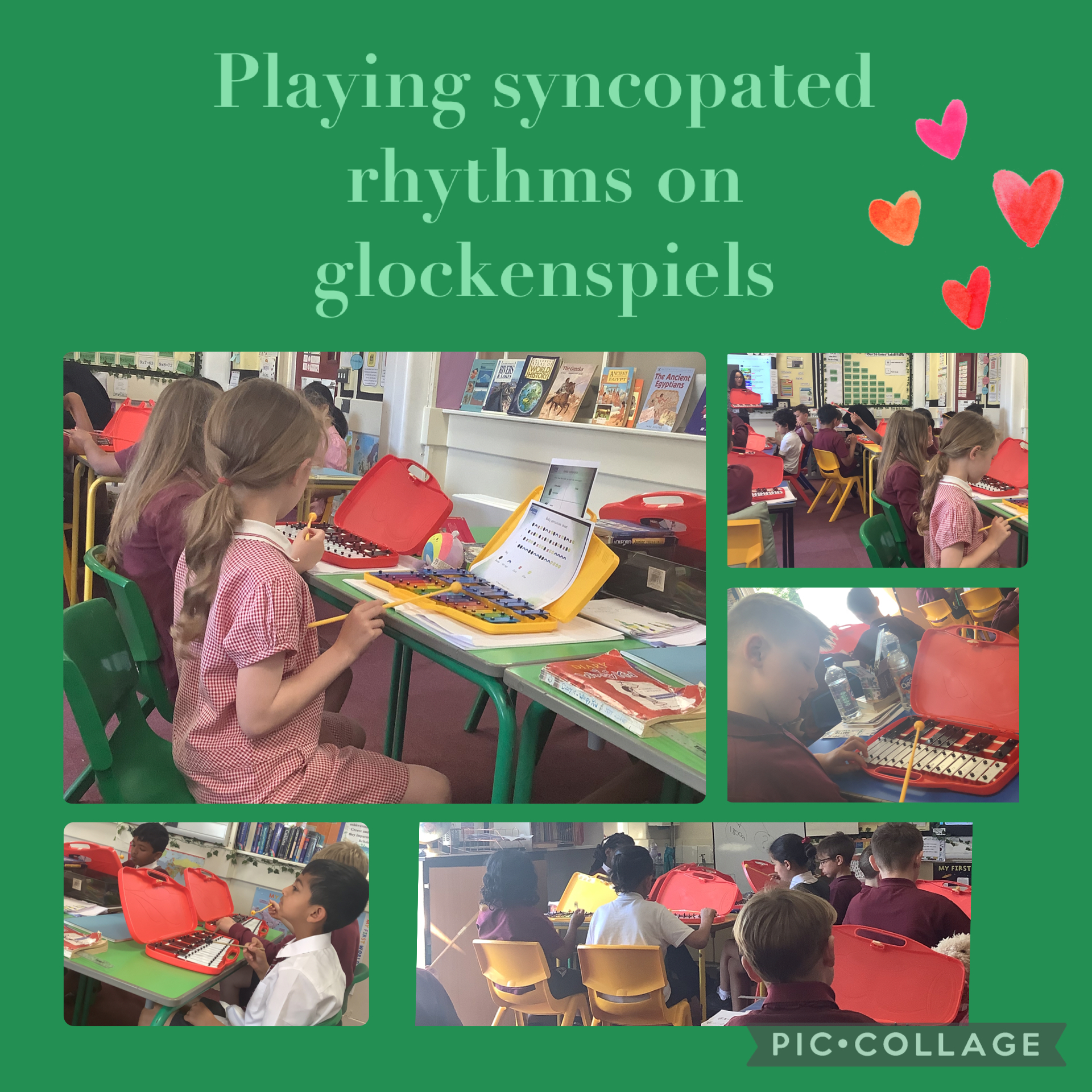 Image of Playing the glockenspiel in music!