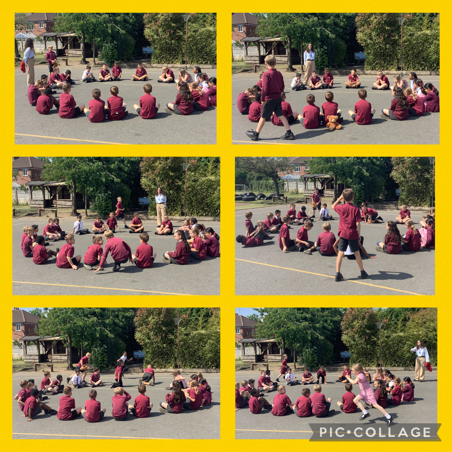 Image of Our final Spanish lesson playing number games outside! Thank you Cruz!