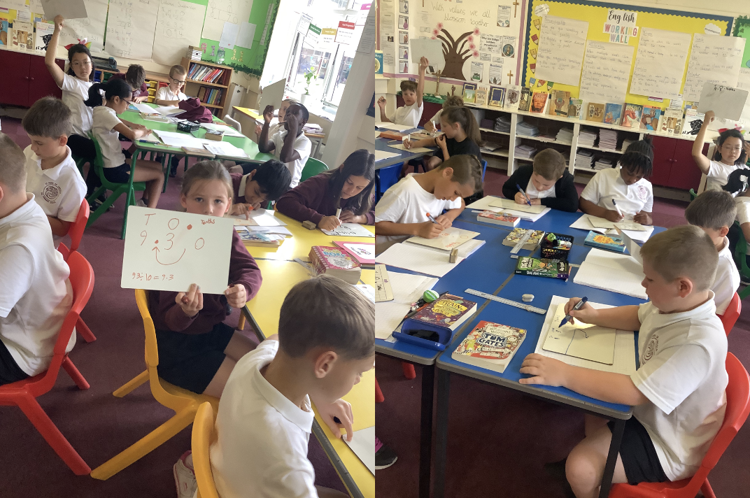 Image of Dividing 2 digit numbers by 10!