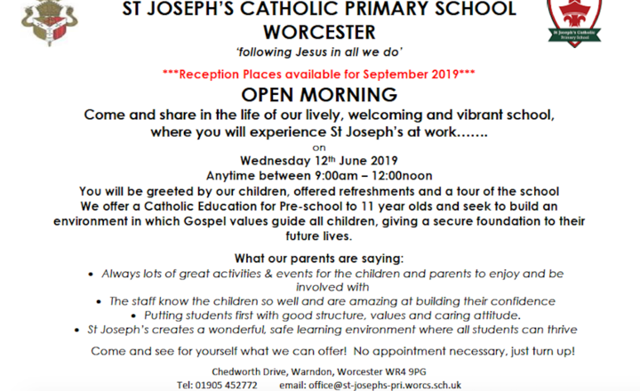 Image of Open Morning  Wednesday 12th June 9am-12pm