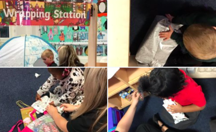 Image of Our wrapping station in pre school