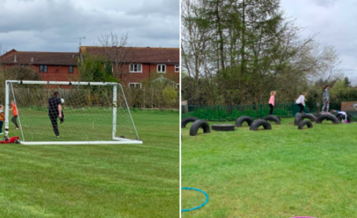 Image of Trying to stay active outside while it’s dry.