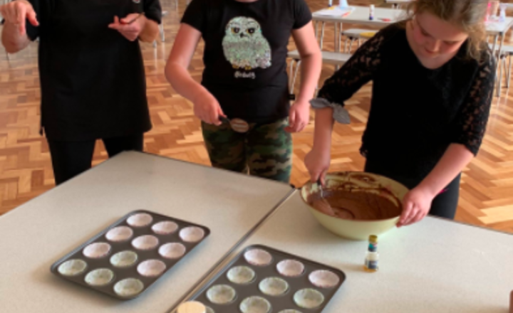 Image of Time for baking - chocolate Easter cakes. Yummy. X