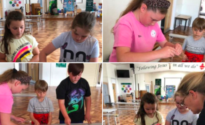 Image of Key worker children making cookies.