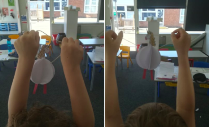 Image of KS1 key workers have been making 3D unicorns today!