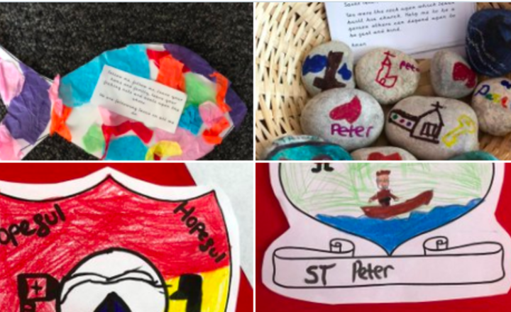 Image of Key worker children have been learning about St Peter and St Paul this week.