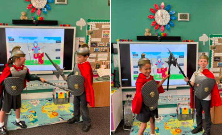 Image of Year 4 enjoyed learning about Roman soldiers in their history lesson.