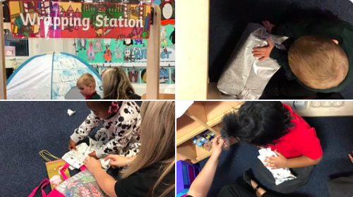 Image of Our wrapping station in pre school
