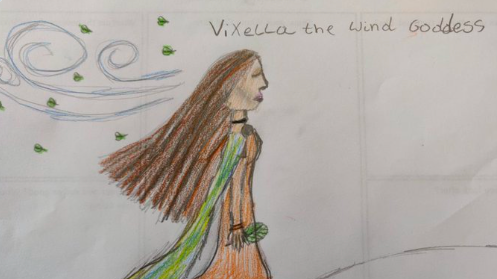 Image of Julia in Yr4 created her own Viking God for home learning today.