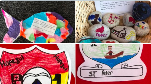 Image of Key worker children have been learning about St Peter and St Paul this week.