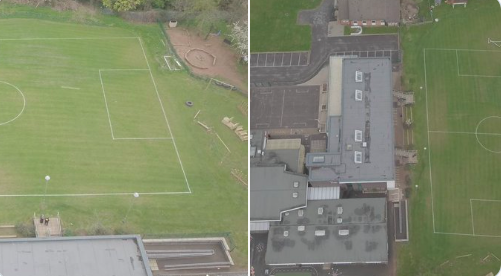 Image of Football pitch markings ready for the summer term