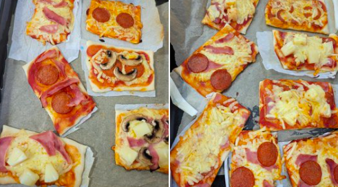 Image of Cooking club have been making pizza this week, they all look yummy.